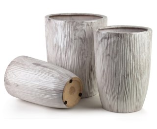 NEVA MARBLE Komplet 3 osłonek ceramicznych 37x37x47/30x30x43/24x24x40cm