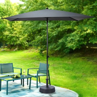Parasol Ogrodowy Regulowany 125 x 200 cm VILDE Szary Ochrona UPF 30+