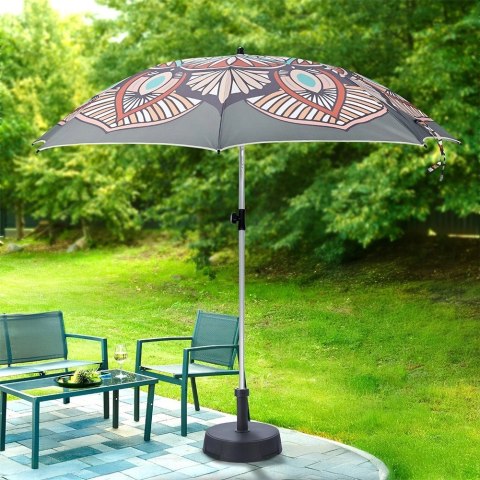Parasol Plażowy Regulowany 180 cm VILDE Składany z Torbą UPF 50+