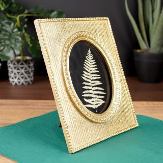 Ramka na Zdjęcia Złota Polystone do Postawienia 13 x 18 cm VILDE