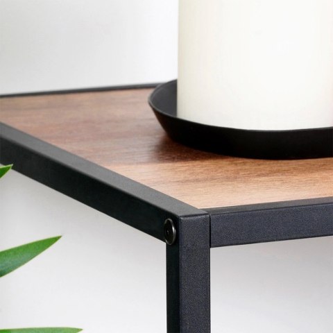 Regał Metalowy Czarny MDF 2 Półki 70 x 305 x 85 cm TRENDS4YOU