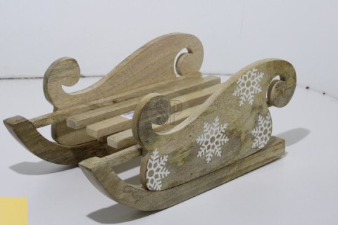 SANKI 32CM DEKORACYJNE DREWNO MANGO