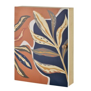 STACY Skrzynka na klucze 26x20x5,5 cm liście miodowo-granatowe