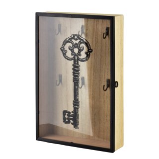 STACY Skrzynka na klucze 30x20x5,5 cm klucz+szklane drzwiczki