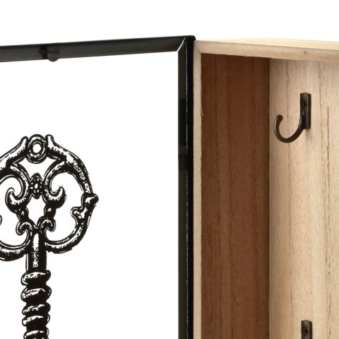 STACY Skrzynka na klucze 30x20x5,5 cm klucz+szklane drzwiczki