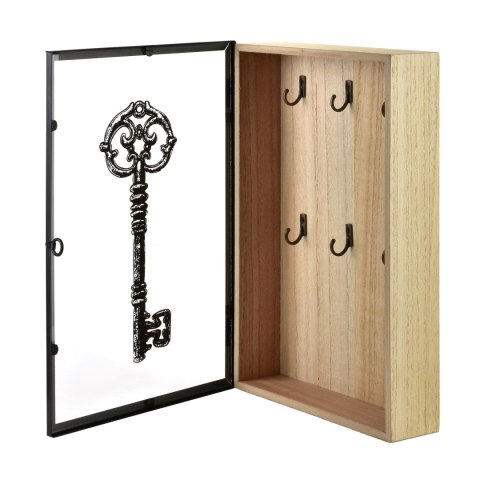 STACY Skrzynka na klucze 30x20x5,5 cm klucz+szklane drzwiczki