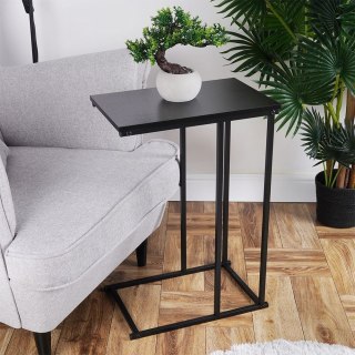 Stolik Kawowy Metalowy Loft Czarny Boczny Uniwersalny ORION 40x26x58 cm