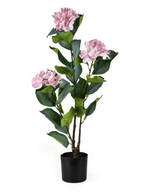 VIRIDIS Sztuczny kwiat hortensja blady róż 13x13x78cm