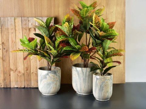 VIRIDIS Sztuczny kwiat kroton 13x12x58cm