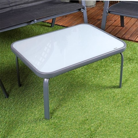 Zestaw Mebli Ogrodowych 4 el. AMBIANCE Metal Sofa Fotele Stolik