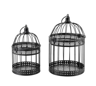 MARLISE Komplet 2 klatki dekoracyjne19x19x30cm 15x15x25cm