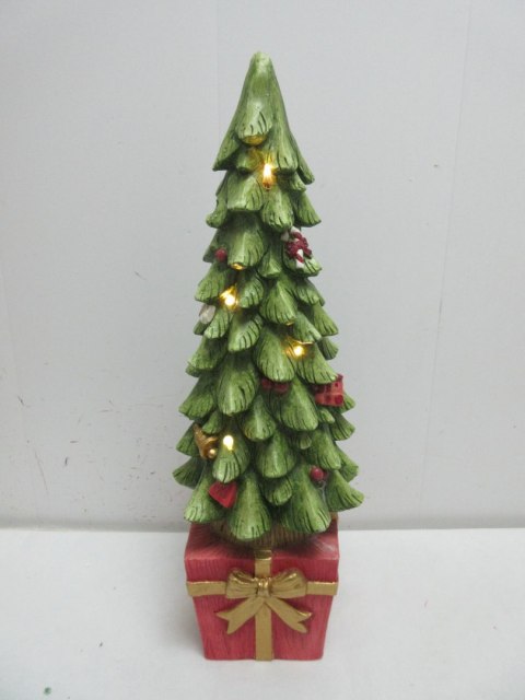 SANTA LILA Figurka choinka z LED21x21x64 cm