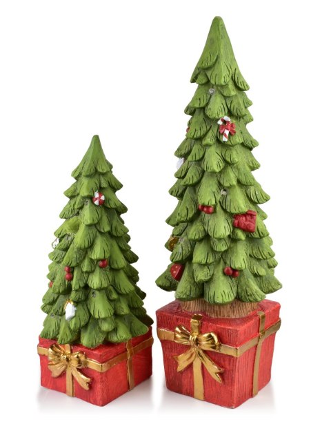 SANTA LILA Figurka choinka z LED21x21x64 cm