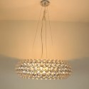 Piękna srebrna lampa z akrylowych kul 65 cm