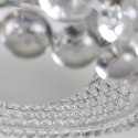 Piękna srebrna lampa z akrylowych kul 65 cm
