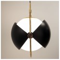 Lampa wisząca czarno biało złota kula 40 cm