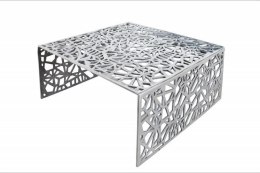 INVICTA stolik kawowy ABSTRACT 60cm - srebrny, aluminium