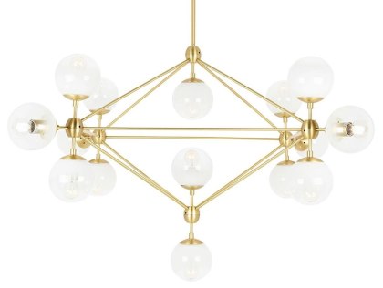 MOOSEE lampa wisząca PLANETARIO 15 GOLD złota - klosze szronione