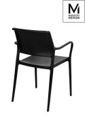 MODESTO krzesło PETRA czarne - polipropylen