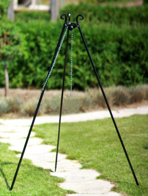 Grill na trójnogu 180 cm - ruszt stal naturalna 50 cm