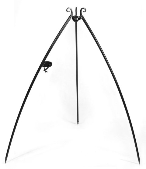 Grill na trójnogu 200 cm - ruszt stal naturalna 80 cm + kołowrotek