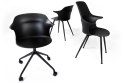 Krzesło BRAZO HIGH czarne - polipropylen, metal