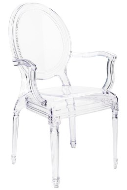 Krzesło PRINCE ARM transparentne - poliwęglan