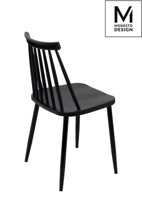 MODESTO krzesło RIBS BLACK czarne - polipropylen