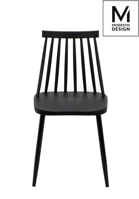 MODESTO krzesło RIBS BLACK czarne - polipropylen