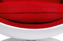 Fotel OVALIA biało-czerwony - włókno szklane