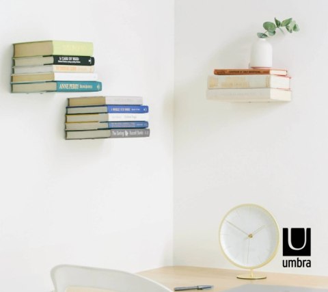 UMBRA kryjący zestaw trzech półek LARGE CONCEAL srebrne