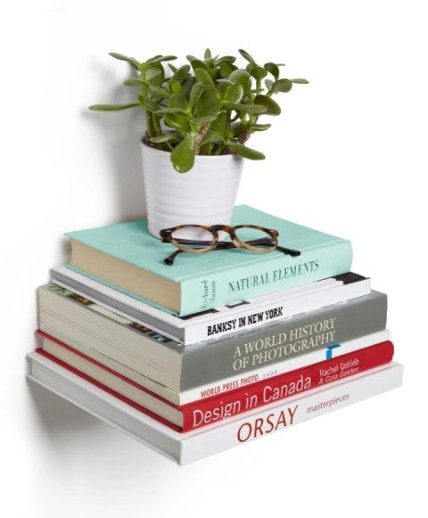 UMBRA kryjący zestaw trzech półek LARGE CONCEAL srebrne