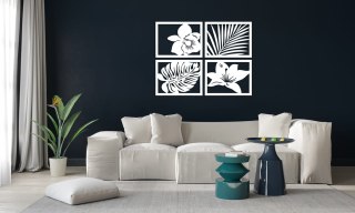 Panel ażurowy z motywem kwiatowym