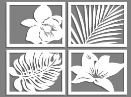 Panel ażurowy z motywem kwiatowym