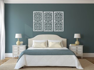 Zestaw trzech dekorów ściennych