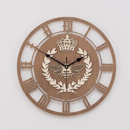 Dekoracyjny zegar z motywem pszczoły