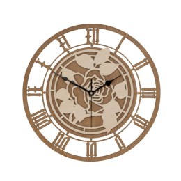 Zegar ażurowy z motywem róży