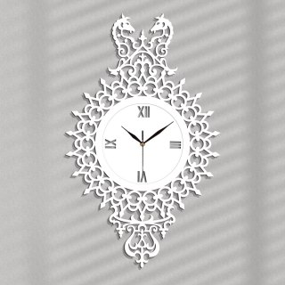 Zegar ścienny koniki biały