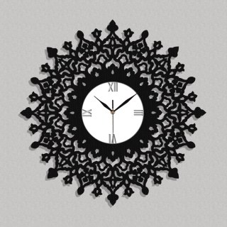 Dekoracyjny zegar w stylu vintage czarny