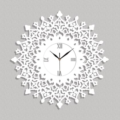 Dekoracyjny zegar w stylu vintage biały