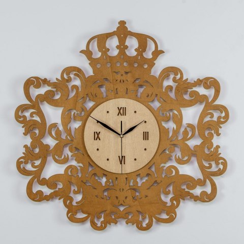 Zegar w stylu wiktoriańskim brązowy