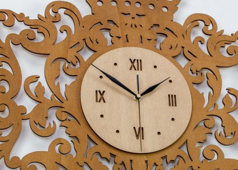 Zegar w stylu wiktoriańskim brązowy