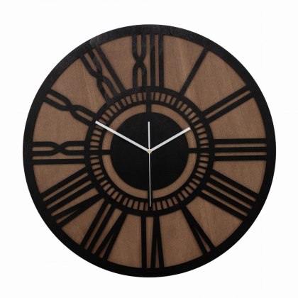 Dwunastowarstwowy zegar loftowy ciemny brąz