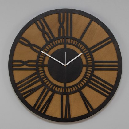 Dwunastowarstwowy zegar loftowy jasny brąz