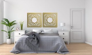 Dyptyk złoty z motywem marokańskim