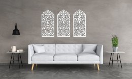 Panel ażurowy okno marokańskie biały