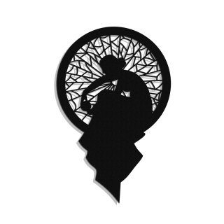 Dekoracja ścienna z motywem secesyjnym