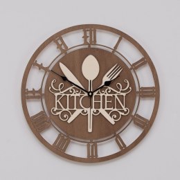 Dekoracyjny zegar do kuchnii orzech