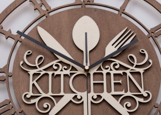 Dekoracyjny zegar do kuchnii orzech