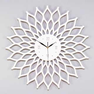 Zegar ażurowy bialy